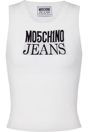 Moschino Logo-jacquard ribbed tank top