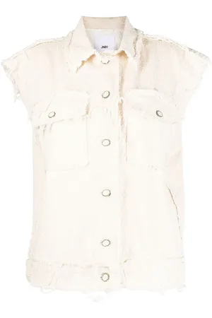 JNBY Raw-edge twill sleeveless jacket