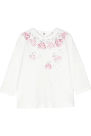 MONNALISA Floral-print cotton T-shirt