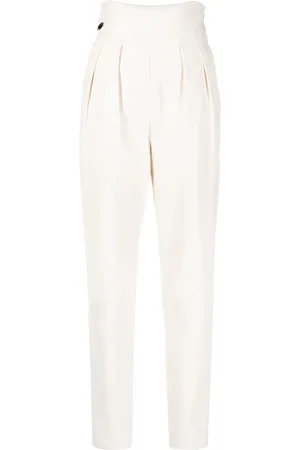 Philipp Plein High-waisted leather trousers