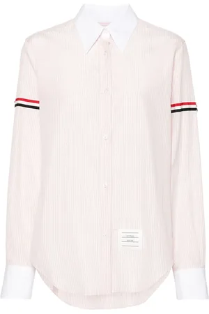 Thom Browne Contrast-border striped shirt