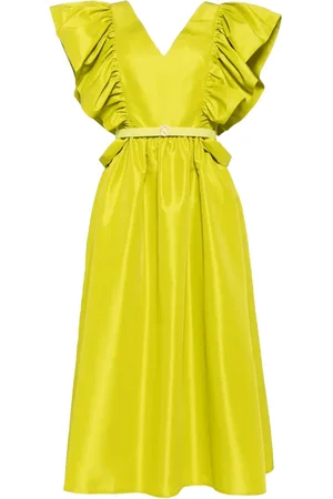 Saiid Kobeisy Ruffled taffeta midi dress