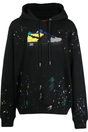 MOSTLY HEARD RARELY SEEN Graphic-print paint-splattered hoodie