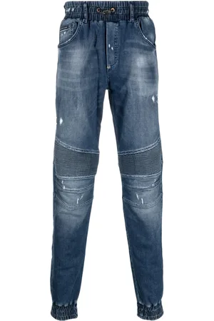 Philipp Plein Mid-rise tapered-leg jeans