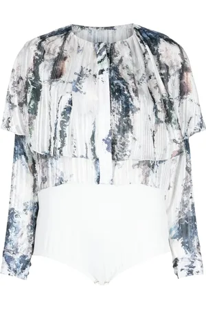 Saiid Kobeisy Silk muslin bodysuit
