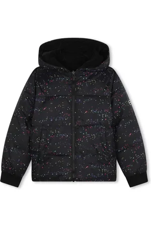DKNY Logo-patch reversible puffer jacket