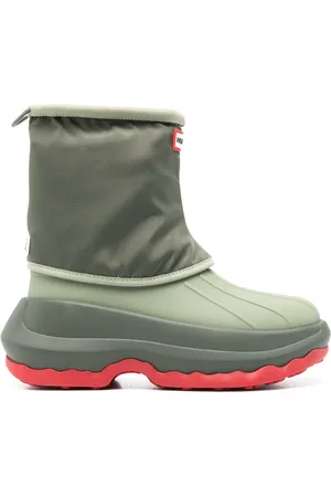 Hunter X Kenzo logo-patch boots