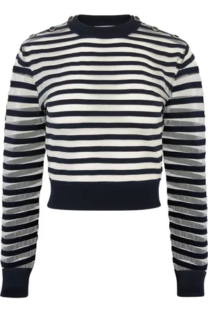 Nina Ricci Transparent striped sweatshirt