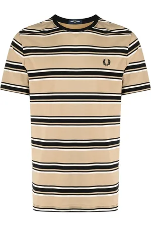 Fred Perry Logo-embroidered striped cotton T-shirt