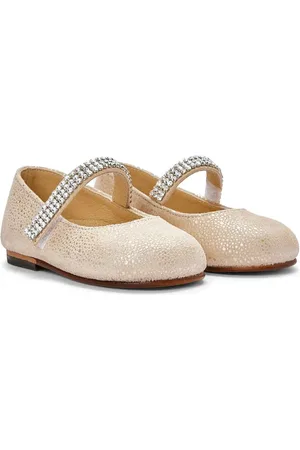 Babywalker Crystal-embellished ballerina shoes