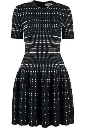 Alexander McQueen Contrast-thread knitted minidress