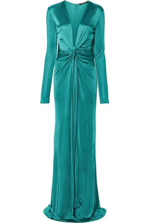 Roberto Cavalli Plunging concealedV-neck gown