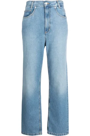 Sandro Logo-embroidered straight-leg jeans