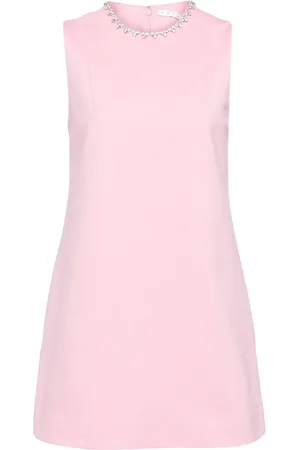 AREA Crystal-embellished heart mini dress