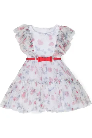 MONNALISA Tiered belted dress