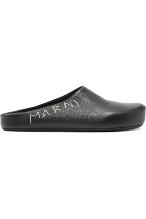 Marni Logo-embroidered slippers