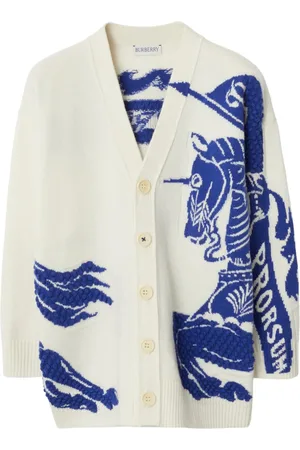 Burberry Equestrian Knight intarsia-knit cardigan