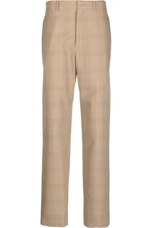 LEMAIRE Check-print high-waisted trousers
