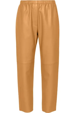 FORTE FORTE Leather tapered trousers