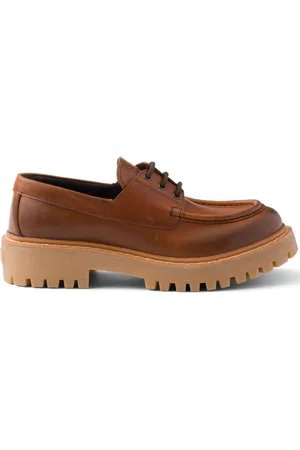Prada 45mm lace-up leather loafers