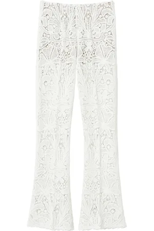 Twin-Set Lace-panel trousers