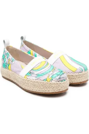 PUCCI Junior Swirl print espadrilles