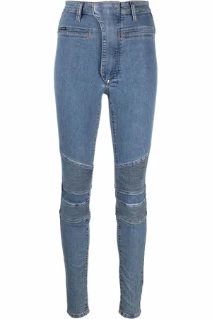 Philipp Plein Iconic high waist biker jeans