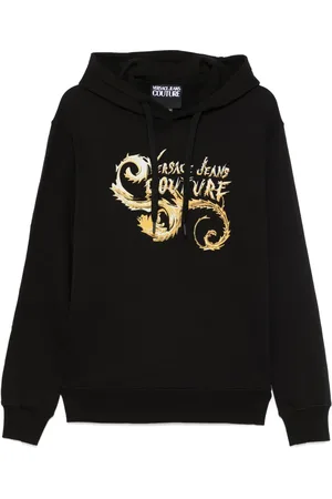 VERSACE Logo-print hoodie
