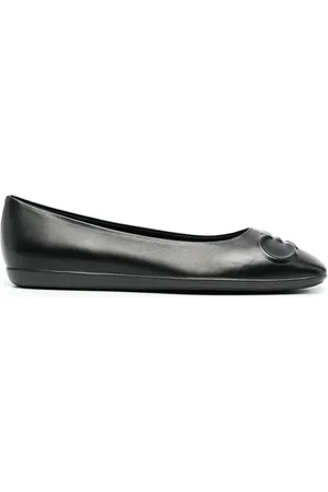 Salvatore Ferragamo Gancini-embossed ballerina shoes