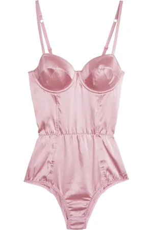 FLEUR DU MAL Satin bullet bodysuit