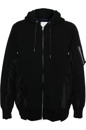 SACAI Panelled drawstring hoodie