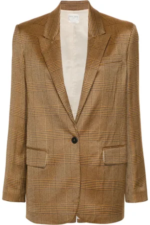 FORTE FORTE Single-breasted checked blazer
