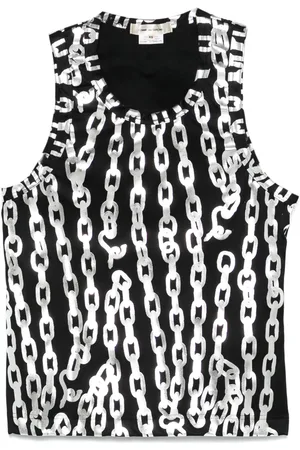 Comme des Garçons Chain-link print tank top