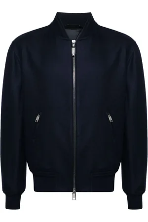 BRIONI Brushed-effect twill bomber jacket