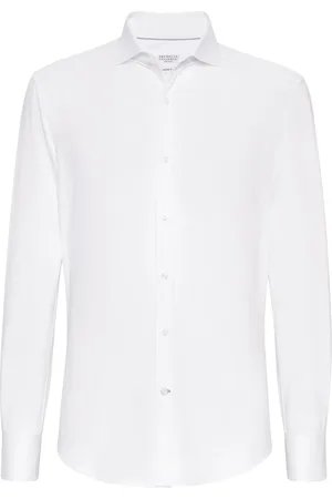 Brunello Cucinelli Spread-collar cotton shirt