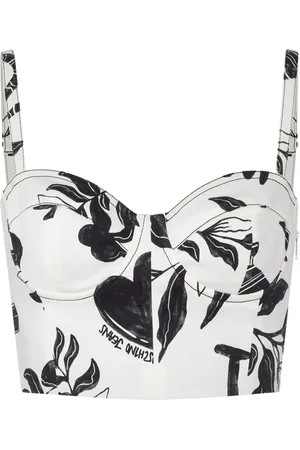 Moschino Graphic-print bustier top