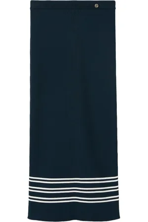 Gucci Ribbed-detailed midi skirt