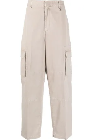 Fendi Logo-patch wide-leg trousers