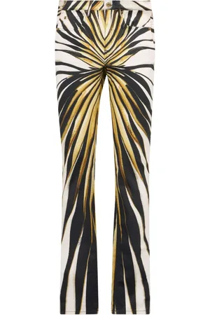 Roberto Cavalli Ray Of Gold print skinny trousers