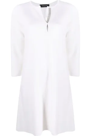 Fabiana Filippi Split-neck knitted wool minidress