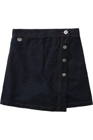 Chocoolate Wrap-front denim shorts