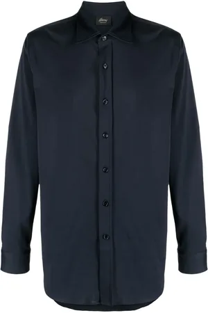 BRIONI Spread-collar cotton shirt