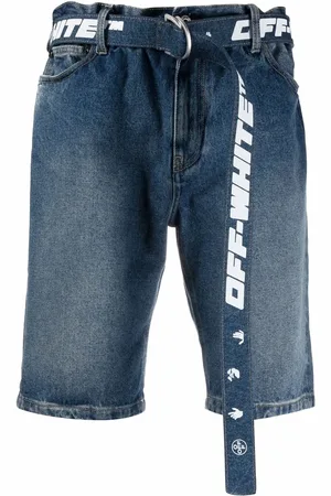 OFF-WHITE Belted denim shorts