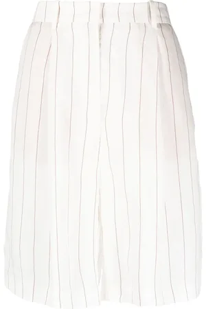 Fabiana Filippi Pinstripe linen-blend shorts