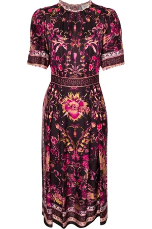 Marchesa Notte Soma floral-print midi dress