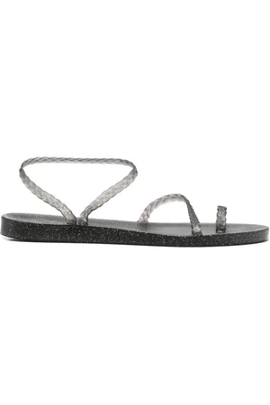 Ancient Greek Sandals Glitter-detailed single-toe flip flops
