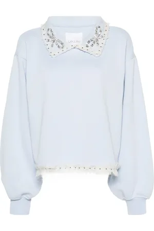 LOULOU Oversized-collar cotton sweatshirt