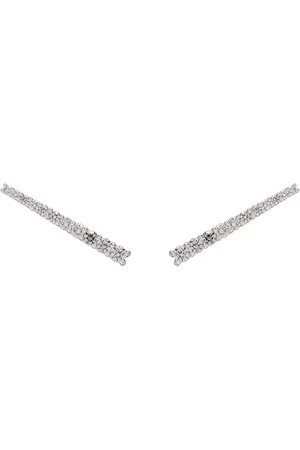 ALINKA 18kt white gold VERA diamond cuff earrings
