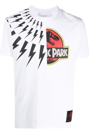 Neil Barrett Jurassic Park & Fair Isle Thunderbolt T-shirt
