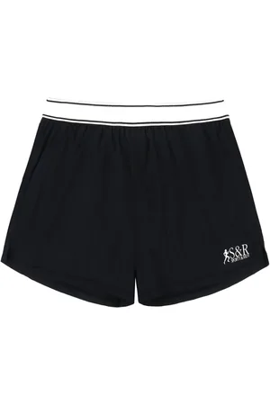 Sporty & Rich Logo print runner shorts